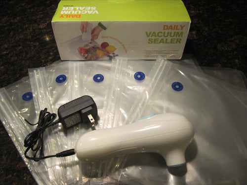 Handy Daily Vacuum Food Sealer with Five Zipper Bags 10